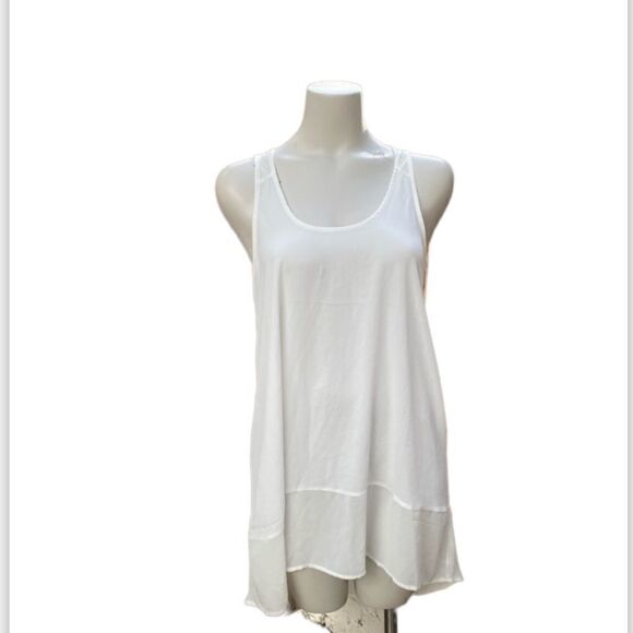 Lush sheer sleeveless blouse tunic size medium - Picture 1 of 9
